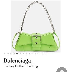 Balenciaga Lindsay Leather Handbag -  Green